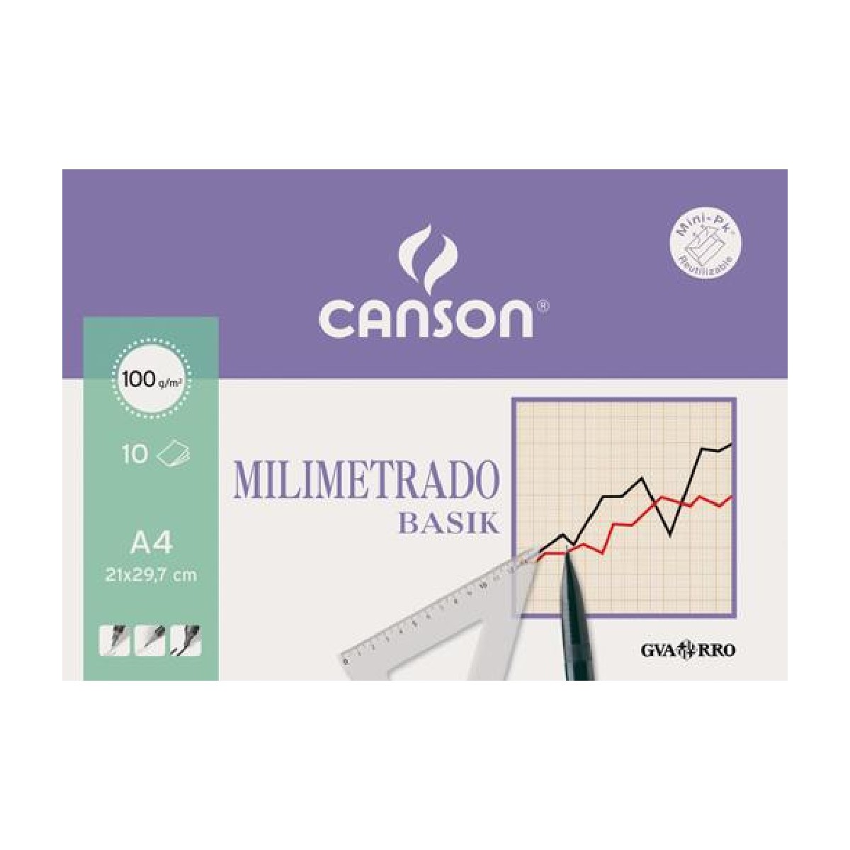 MINIPACK A4 12H PAPEL MILIMETRADO