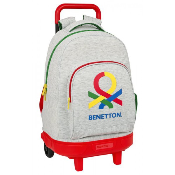 MOCHILA ESCOLAR CON CARRO COMPACT EXTRAIBLE BENETTON POP